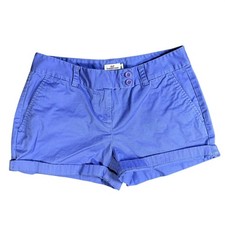 Vineyard Vines Womens Tide Blue Cuffed Chino Shorts Size 4 Stretch Cotton