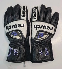 Reusch US Freestyle Racing Ski Team Winter Gloves Vintage 80's Leather Sz Mens L