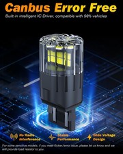 Lampadina LED W21/5w Bianca 3200LM Super Luminosa 12V 24V T W21w Auto Moto - Miniatura 4