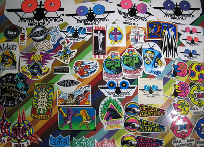 vtg 1980s 1990s SMA skateboard sticker - Santa Monica Airlines
