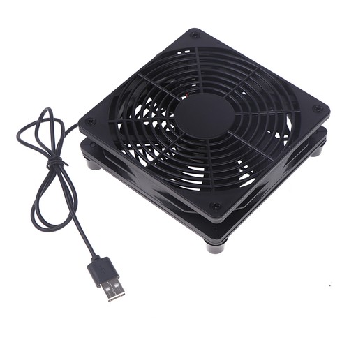 1 Set 120mm DC12V USB Powered PC Router Fans High Airflow Cooling Fan _si - Afbeelding 13 van 16