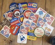Vintage Crisp Beer Mats Walkers, Smiths, KP, Big D, Salt ’n’ Shake 1970s–80s Lot
