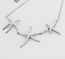 Elsa Peretti for Tiffany & Co Vintage Sterling Silver Three Starfish Necklace