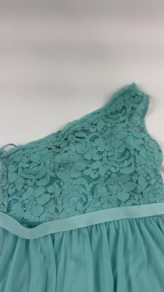 Vestido de Novia David Niñas 8 Un Hombro Encaje Formal Vestido Maxi Noche Baile de graduación Foto 3 de 4