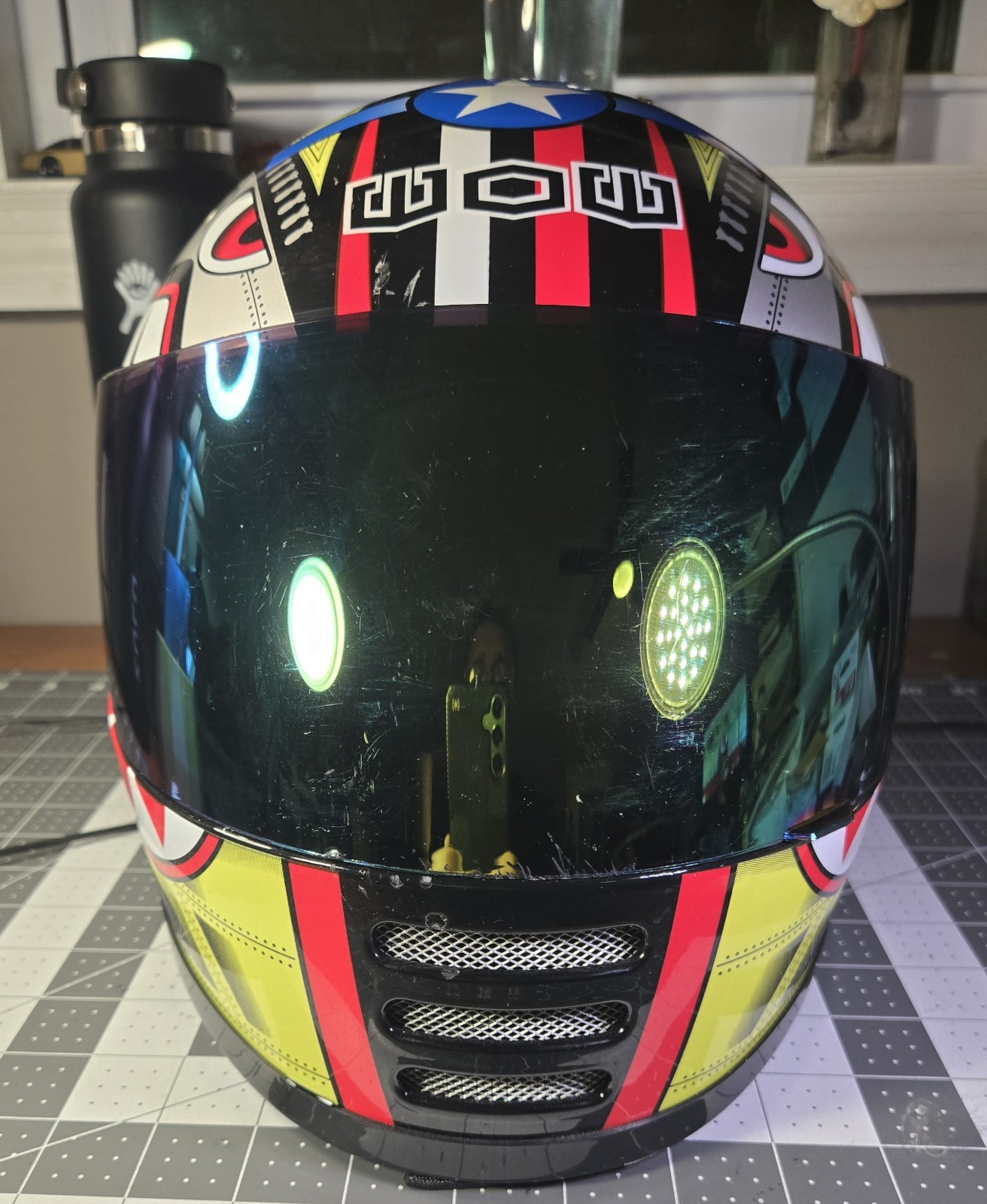 WOW Youth Kids Motorcycle Street Bike BMX MX Full Face Helmet: HKY-B15CL/gloves