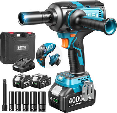 Upgraded Cordless Impact Wrench 885Ft-Lbs (1200N·M): 1/2'' Impact Gun with Detach