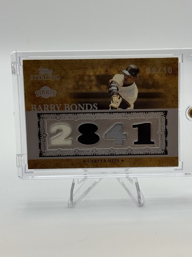 Barry Bonds 2007 Topps Sterling Career Hits Game-Used Quad Jersey 9/10 Giants