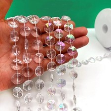1 Roll 66Ft 20M Acrylic Crystal Bead Garland, Diamond Strand for Wedding Curtai