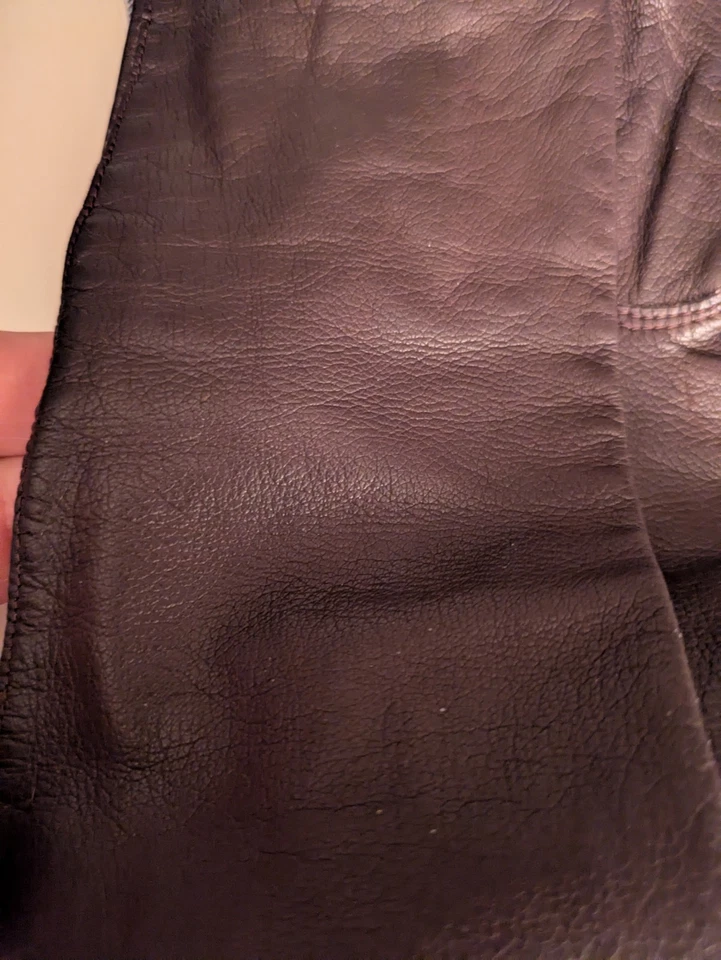 Guantes de cuero 14-1/2" de largo de colección MARRÓN guantes suaves para mujer talla 6-1/4 forrados en seda Foto 3 de 4