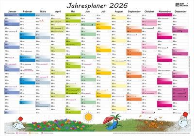 Jahresplaner 2026: Wandplaner 32 x 46 cm, auf 300g Bilderdruck E&Z-Verlag G