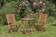 MX Gartenmöbel Set Cordoba 3 tlg. Balkonmöbel Gartengarnitur Holzmöbel Tisch