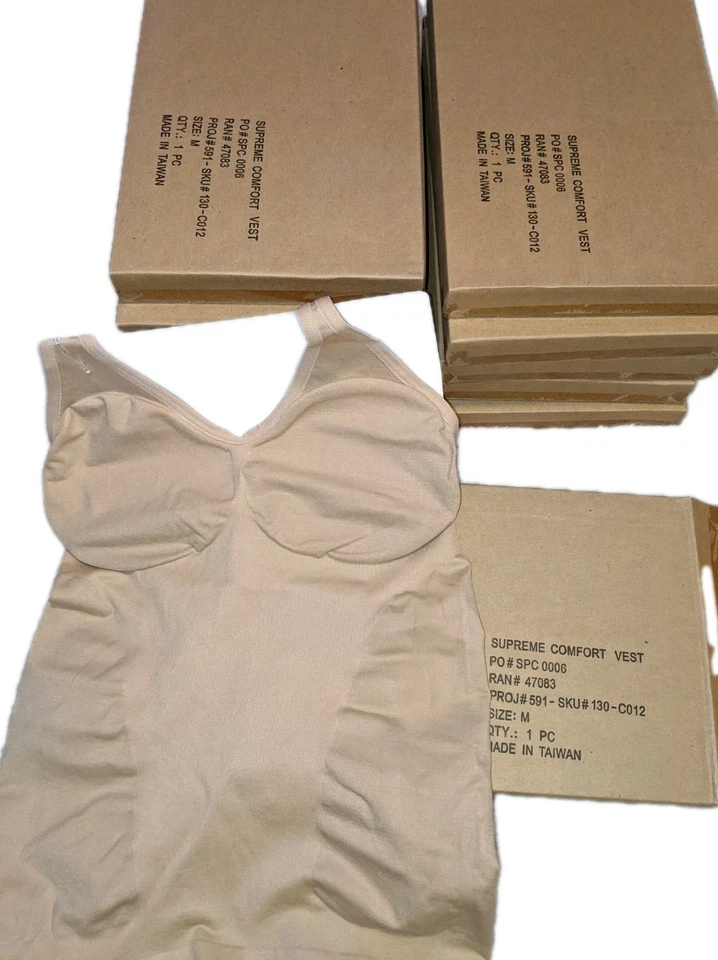 Lote de 20 camisetas sin mangas ajustadas con camisola Shapewear Revendedor Talla M selladas nuevas en paquete Foto 3 de 4