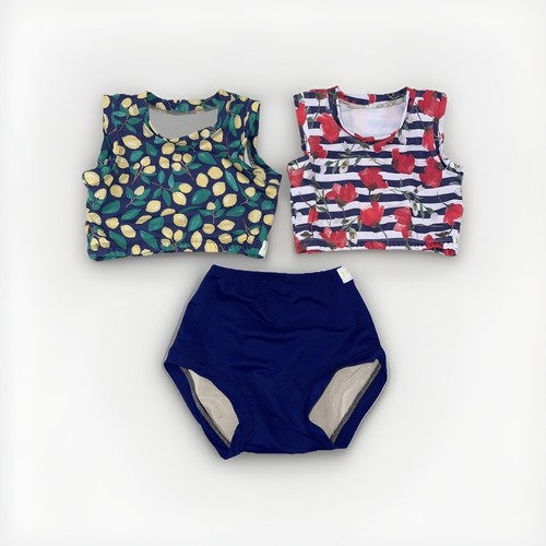 LemonBerry Fluff Girls Custom Dancewear- 2 Tops Sz 14 And 1 Bottom Sz 12