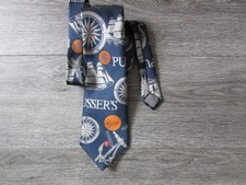 Pussers Rum Sailing Ship & Compass Design Polyester Tie