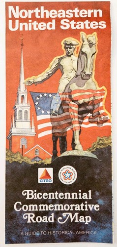 1976 Citgo Road Map Bicentennial Eastern US American Revolution Vintage 11 DWF10 - Picture 2 of 8