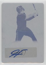 2020 Leaf Valiant Printing Plate Cyan 1/1 Justin Foscue #BA-JF1 Auto 1b3