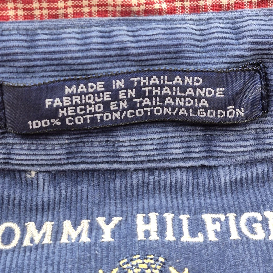 Vintage Tommy Hilfiger Shirt Mens 2XL Check Button Down Long Sleeve Crest 90s - Image 4 of 4