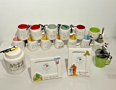 RAE DUNN THE WIZARD OF OZ COFFEE MUG, CANISTER & PHOTO FRAME COLLECTION (NEW)