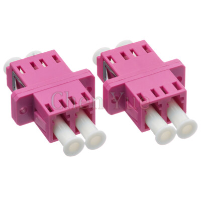 100pcs LC UPC Duplex Multimode OM4 Fiber Optic Adapter LC Optical Fiber Coupler