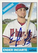 ENDER INCIARTE ARIZONA DIAMONDBACKS SIGNED HERITAGE BASEBALL CARD ATLANTA BRAVES