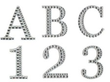 Letters and Numbers Stickers Self Adhesive Silver 5cm - 2 inch