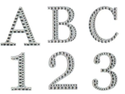 OCKTREE Letters and Numbers Stickers Self Adhesive Silver 5cm - 2 inch