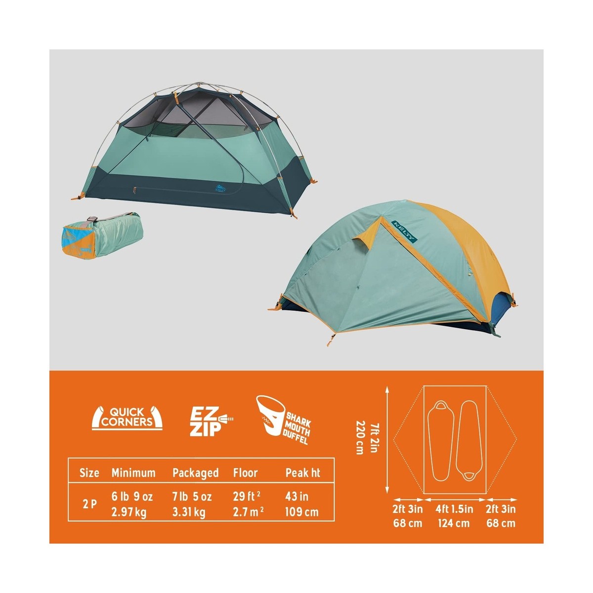 ケルティ　テント Kelty Wireless Freestanding Car Camping Tent, 2 4 or 6