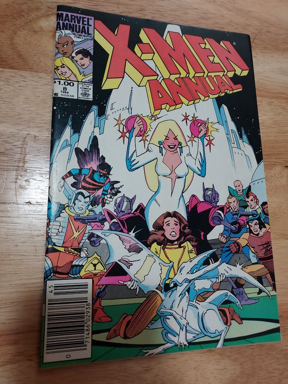 X-Men Annual #8 (1984) 9.4 NM / White Queen & Kitty Pryde with Dragon Cover!