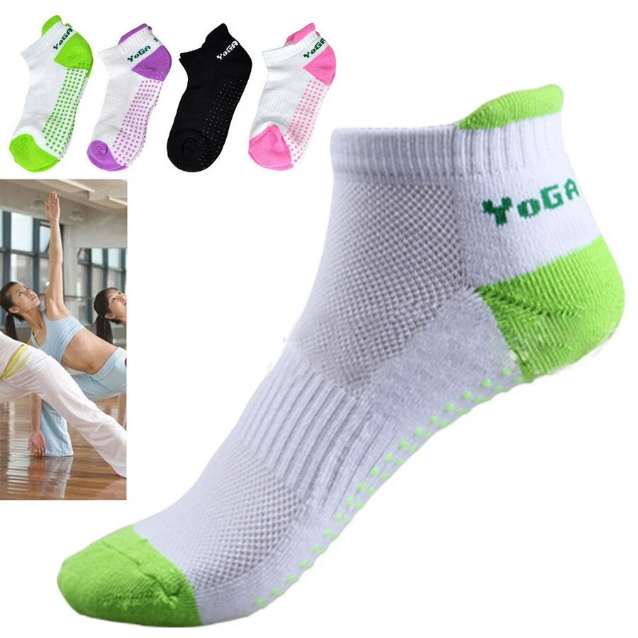 6 Paia Calzini Donna Antiscivolo Per Yoga E Pilates, A Cinque Dita, Colori Assortiti, Taglia 5-9