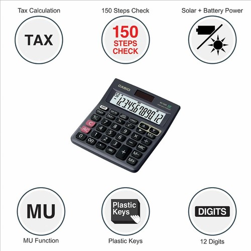 Casio MJ-120D MJ120D 150 Step Check Correct Desktop Calculator 12 Digit Display - Picture 2 of 4