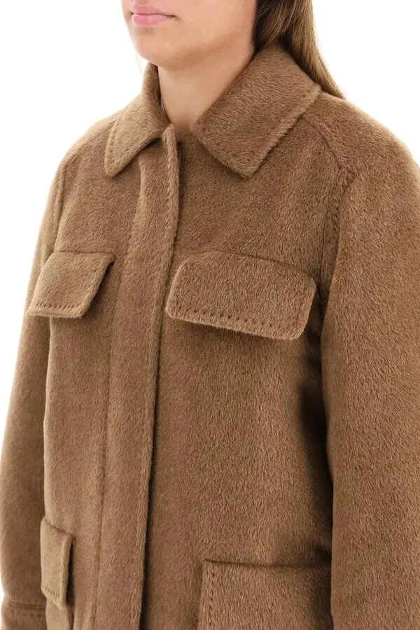 Max Mara - Aral Jacket - Padded Brown Alpaca Teddy Jacket - XS 6UK 38IT - Image 4 of 4