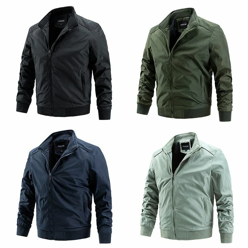 Windbreaker Stand Collar Outdoor Jacket For Men Breathable Anti-wrinkle Coat