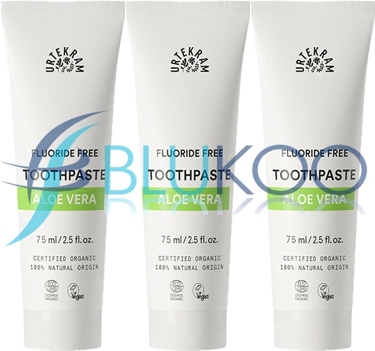 Urtekram Organic Aloe Vera Toothpaste - 75ml (Pack of 3)