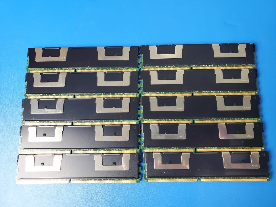 Lot of 10 Elpida 8GB 4Rx4 PC2-5300F-555 11-AA0 EBE82FF4A1RQ-6E-E (80 GB Total) - Image 2 of 2