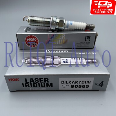 4PCS NGK 90565 DILKAR7D11H Laser Iridium Spark Plugs FITS NISSAN ROGUE QASHQAI