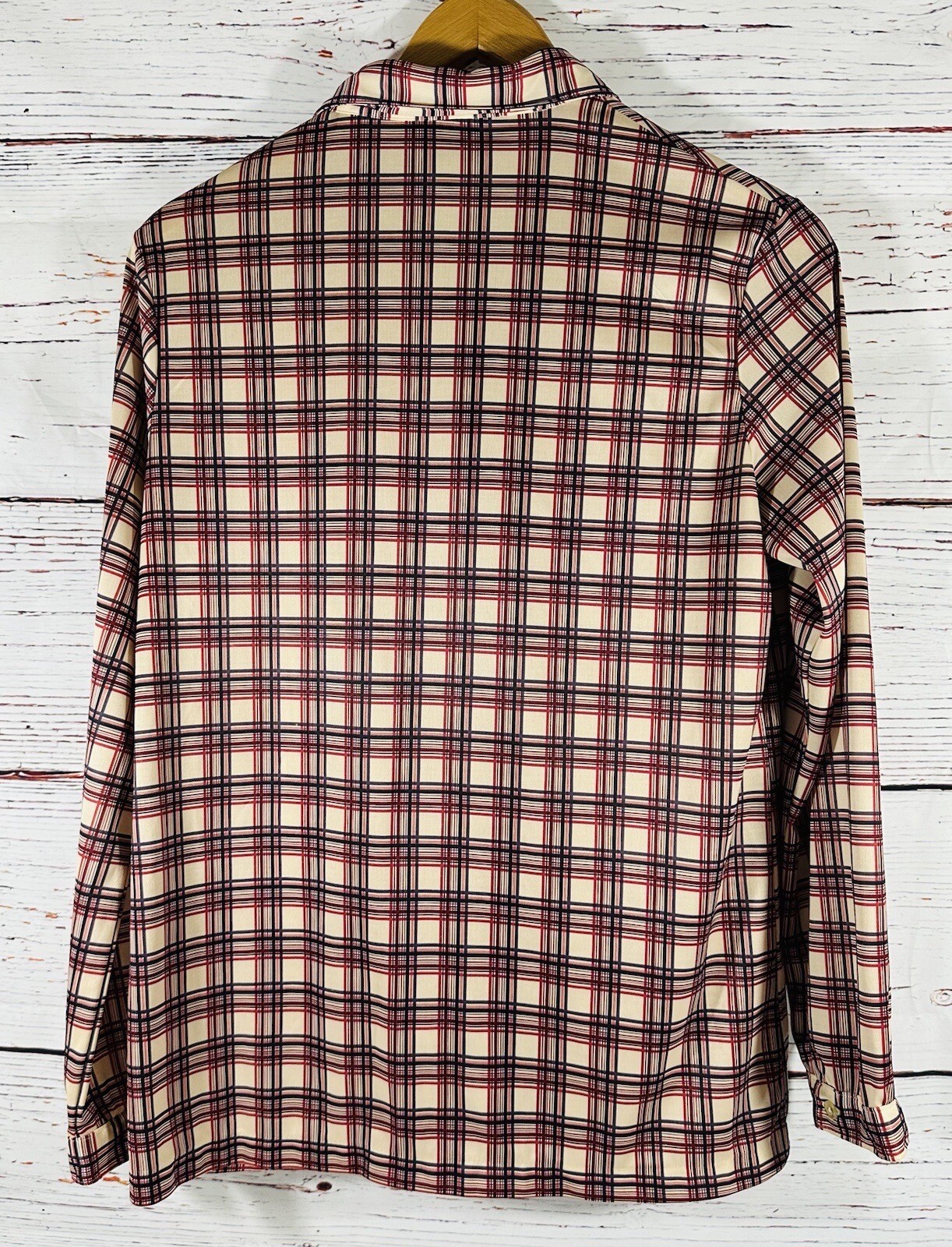 Vintage Polyester Button Front Collared Shirt Lar… - image 2