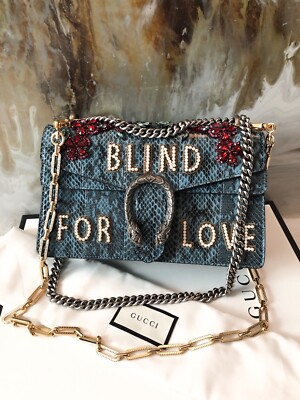 国内発送 グッチ ディオニュソス パイソン 装飾ディテール Rare Limited Ed Gucci Dionysus Python Crystal Blind For Love