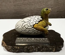 Maiasaura Genuine Dinosaur Bone Hatching Baby Egg Prehistoric Figurine Statue