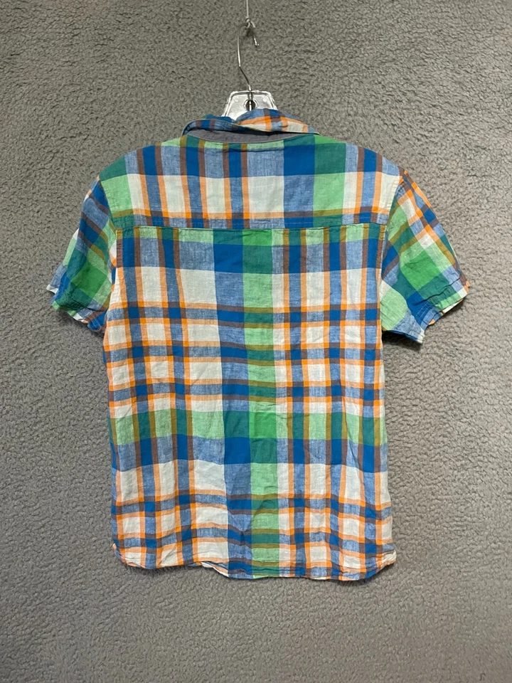 SEAN JOHN Shirt Youth Boys Short Sleeves Button Up Size XL front pockets plaid - Image 4 of 4