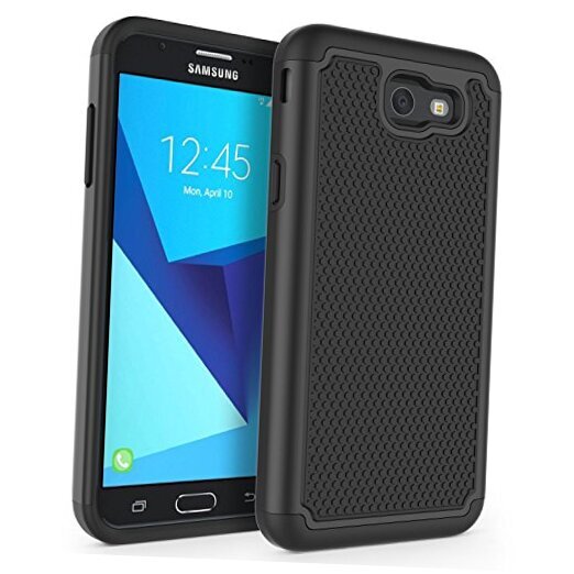 Shockproof Phone Case Cover for Samsung Galaxy J7 V 2017 (1st Gen)/ Black