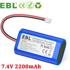 EBL 7.4V 2200mAh Li-ion Rechargeable Batteries Replacement for Electronics Toys