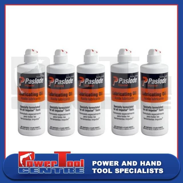 5 x Paslode Impulse Cordless Gas Nailer Lubricating Service Oil 4oz 401482