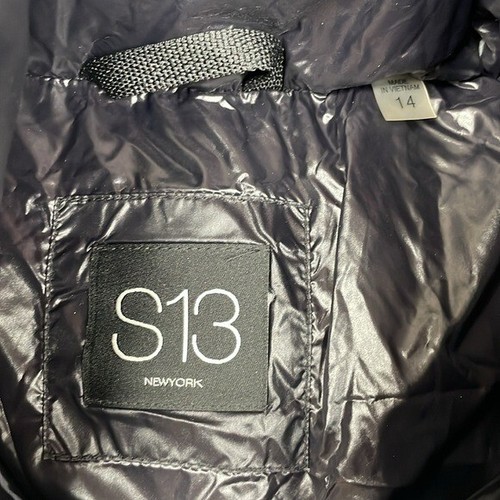 Girl's SAM S13 Duvet Down Puffer Coat Softshell Winter Jacket Black 14 - Picture 6 of 8