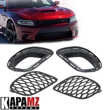For Dodge Charger 15-23 Front Bumper Fog Lamp Light Cover Grille Bracket Bezel