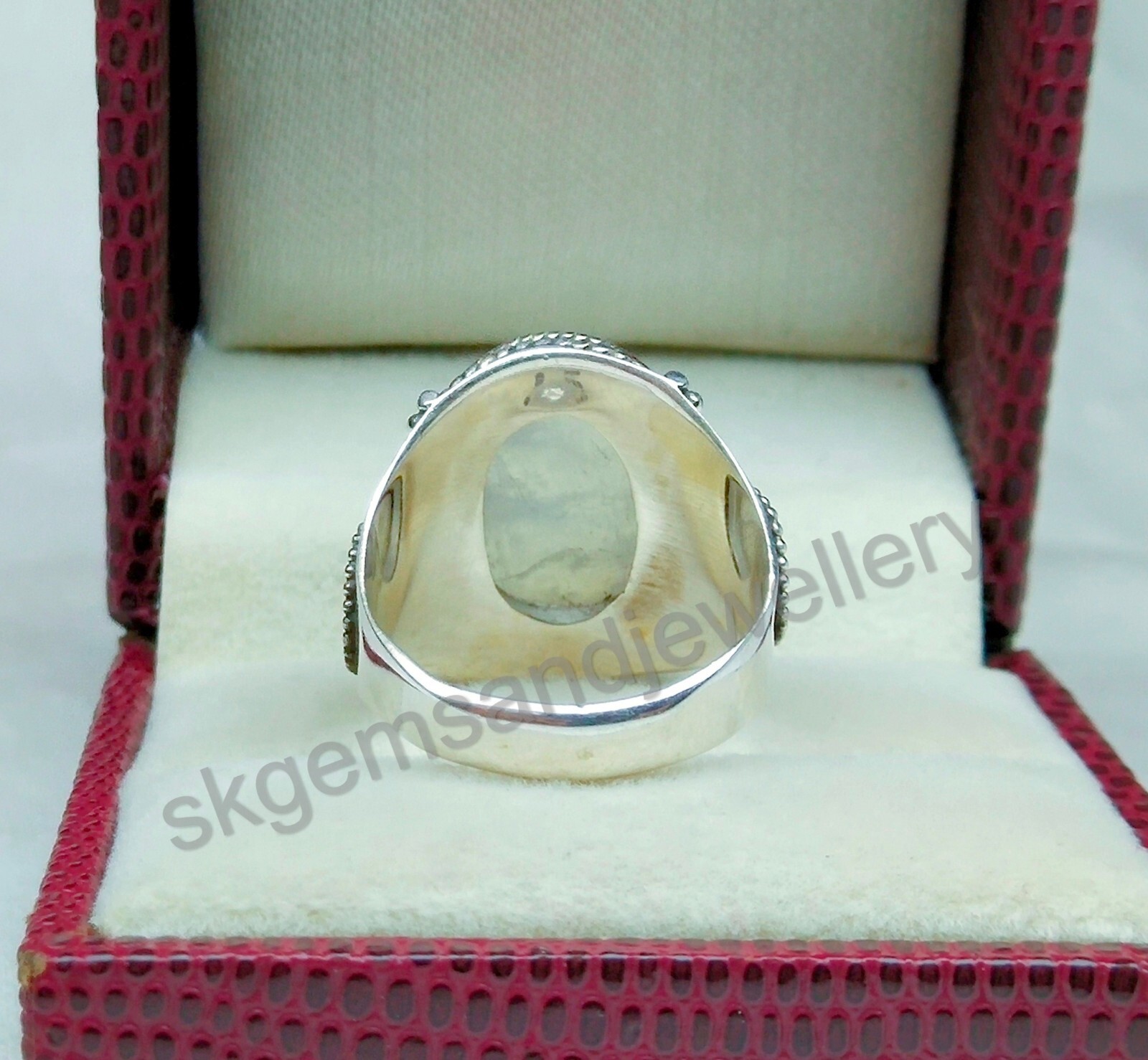 Rainbow Moonstone 925 Sterling Silver Handmade Gemstone Ring Vintage
