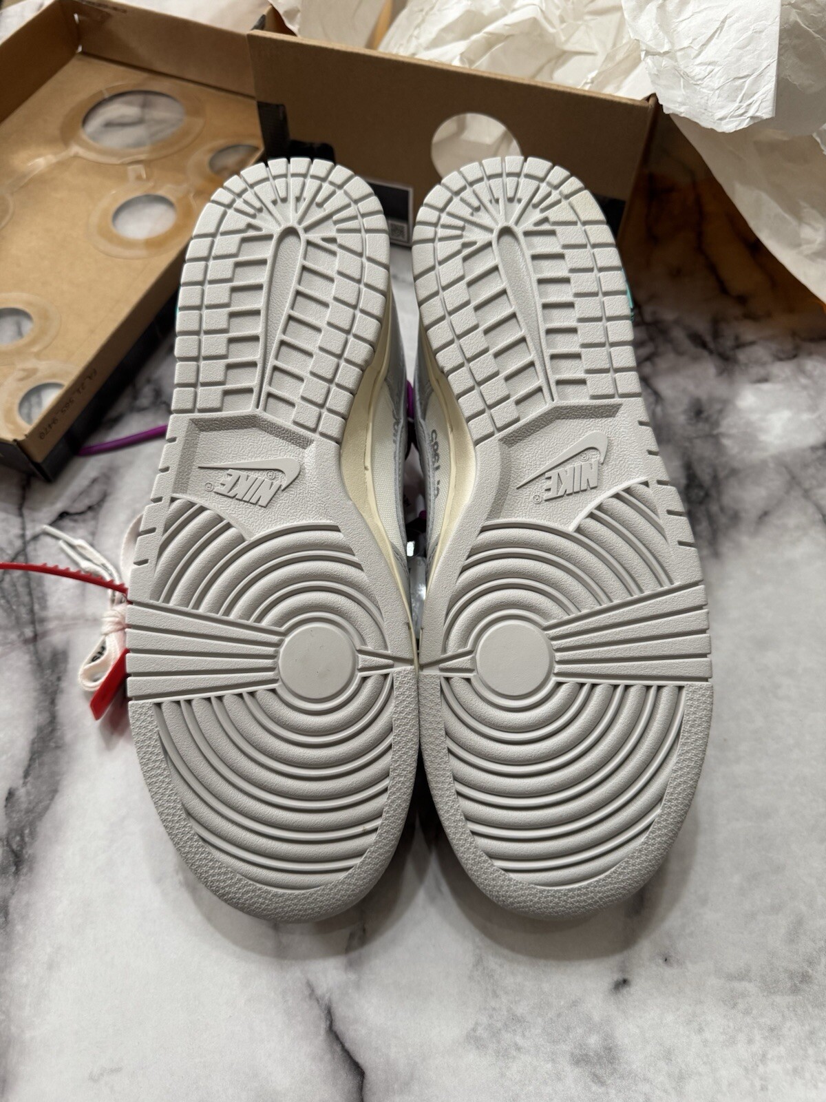 OFF WHITE X NIKE Nike Off White x Dunk Low 'Lotto 45 di 50' DM1602 101 Taglia 8 5