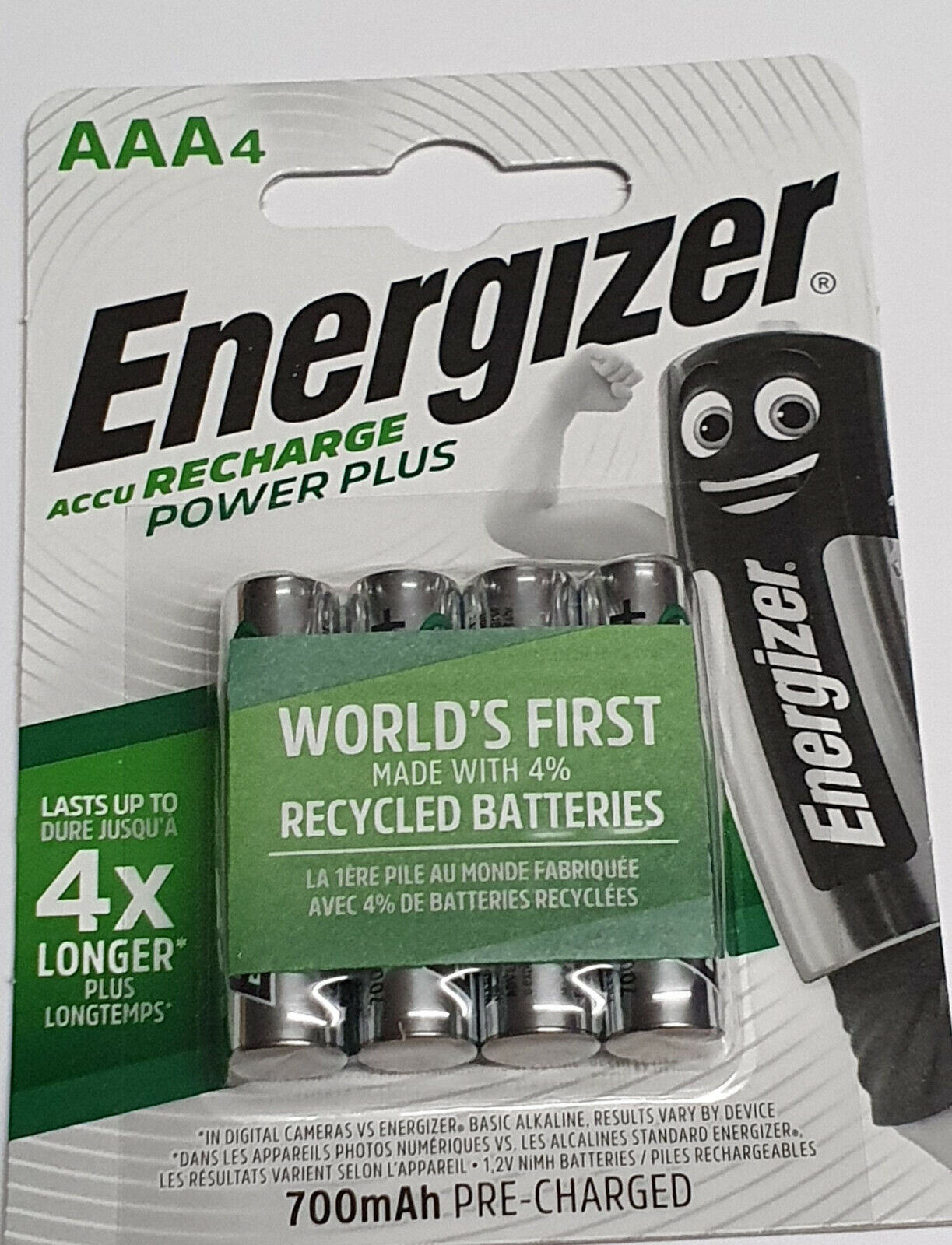 Thumbnail - 4 Stück = 1 Blister Energizer Power Plus Rechargeable Micro 700mah Aaa