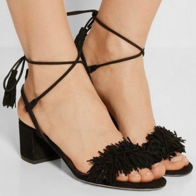 aquazzura block heel