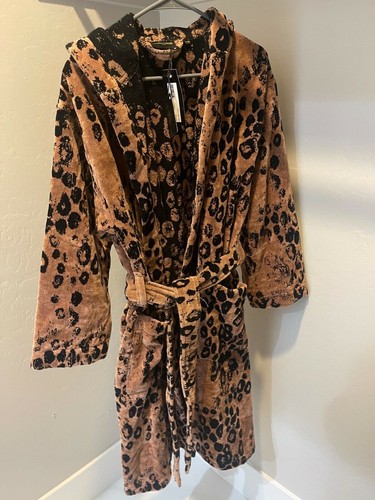 ROBERTO CAVALLI BATHROBE BROWN S/M NEW WITH TAGS