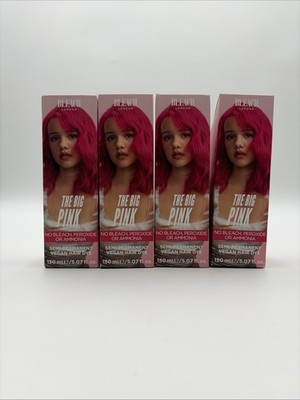 Bleach London THE BIG PINK Semi-Permanent Vegan Hair Dye Lot Of 4